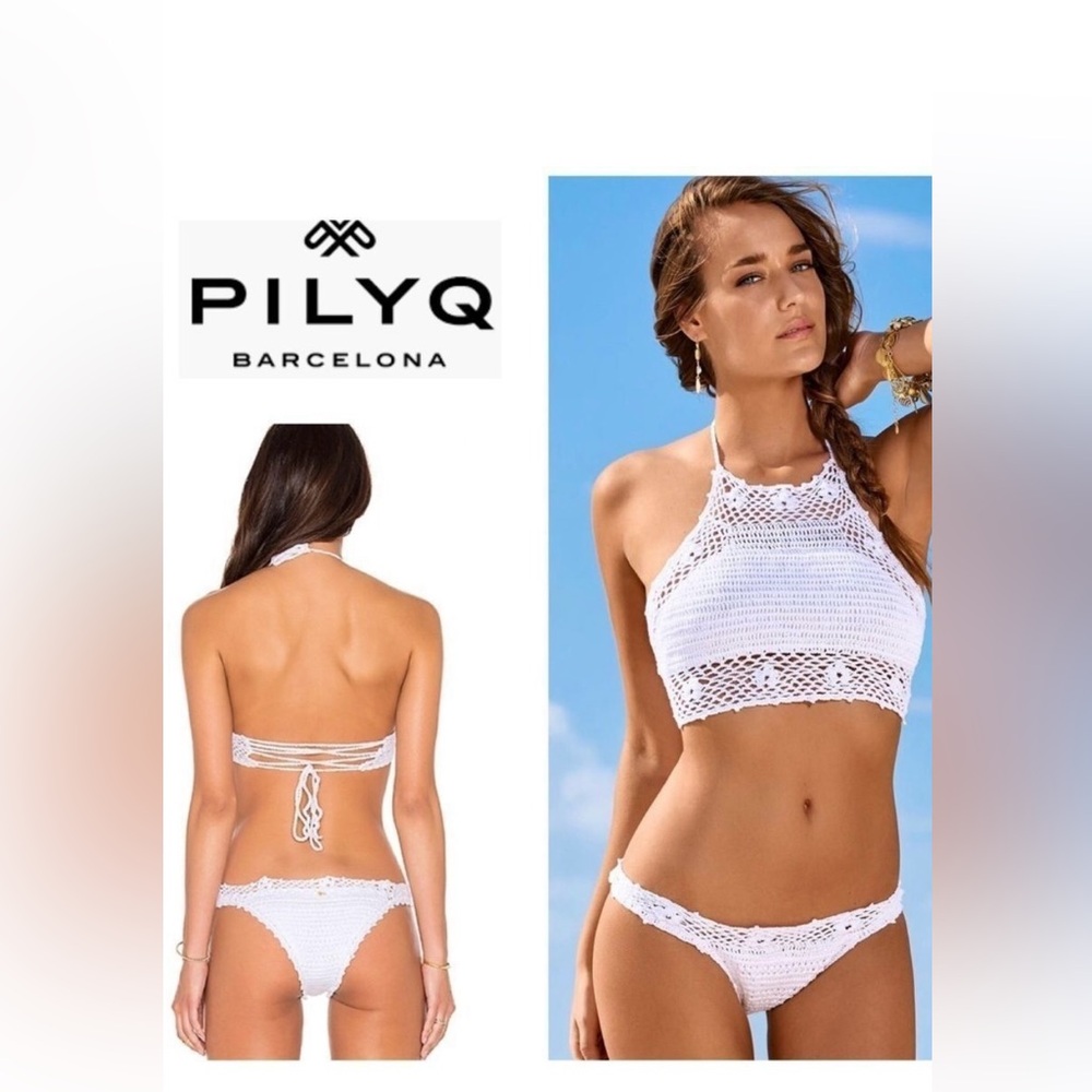 PilyQ White Crochet Bikini
